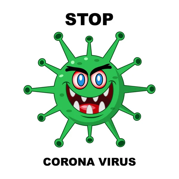 Coronavirus 2019 Ncov Corona Virus Icon Green White Background Isolated — Stock Vector