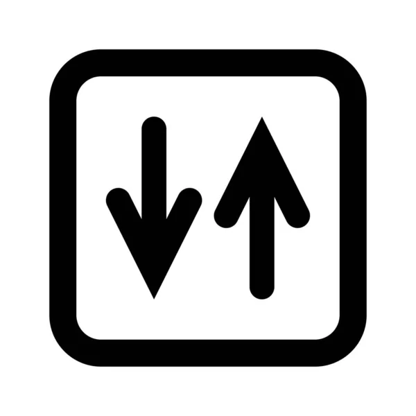 Icono Del Elevador Logotipo Aislado Sobre Fondo Blanco Ilustración Vectorial — Vector de stock
