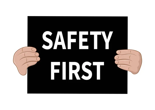 Safety First Sign Vector Illustration — Stockový vektor