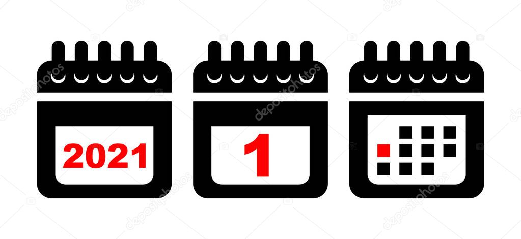 Calendar Icons Vector. Time reminder icon