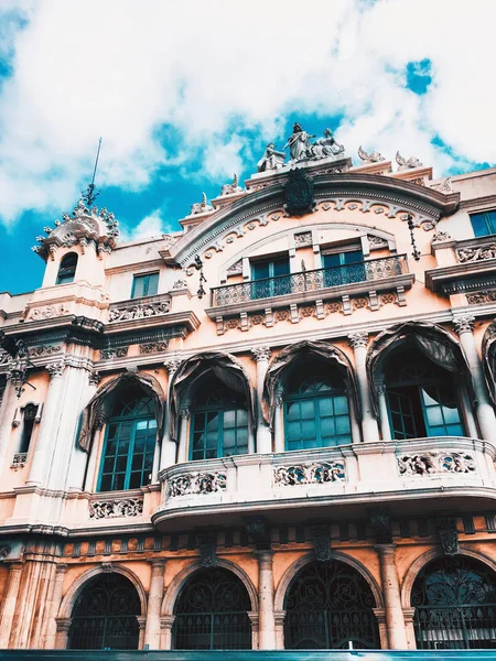 Port Authority Building Barcelona, Spain. At one end of the La Rambla, the building was built in 1903 and is considered an historical and artistic architectural monument in Barcelona.