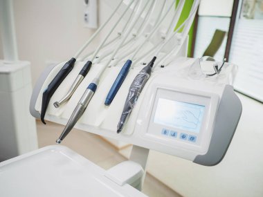Closeup diş dişçi ofisinde matkaplar