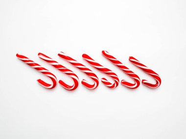 Noel şeker kamışı lolipop beyaz izole