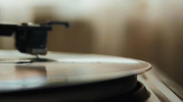 A Retro Styled Spinning Record Vinyl Player Close Up Black Rotate Stock Photo A Retro Styled Spinning Record Vinyl Player Close Up Black Rotate Stock Photo