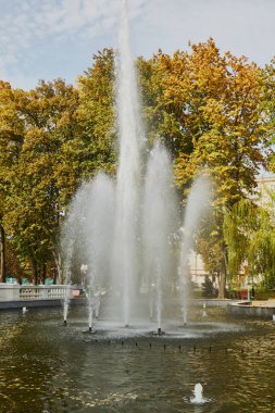 Çeşme zafer parkta. Kharkov, Ukrayna