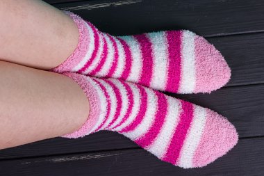 güzel bacaklar kadın ayakta çorap ile