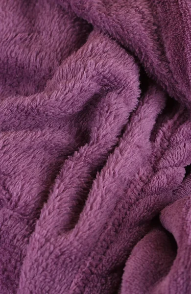 Purple bath fluffy towel — Stock Photo, Image