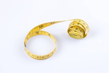 ölçü birimi teyp sarı izole