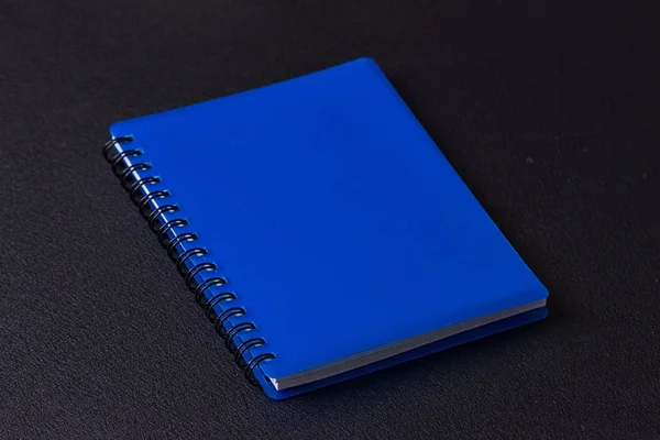 Blue notepad on a spiral — Stock Photo, Image