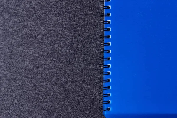 Blauwe Kladblok op een spiraal — Stockfoto