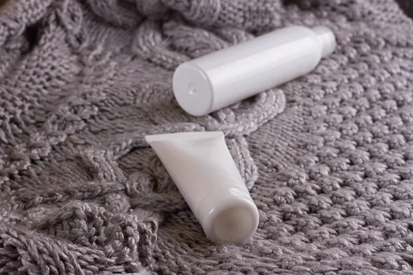 Light knitted sweater, tube, — Stock Photo, Image