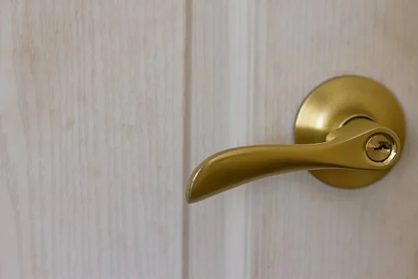 Door handle in gold — Stock Photo, Image