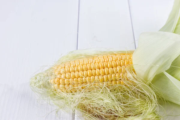 Fresh corns on white background — Stock Photo, Image