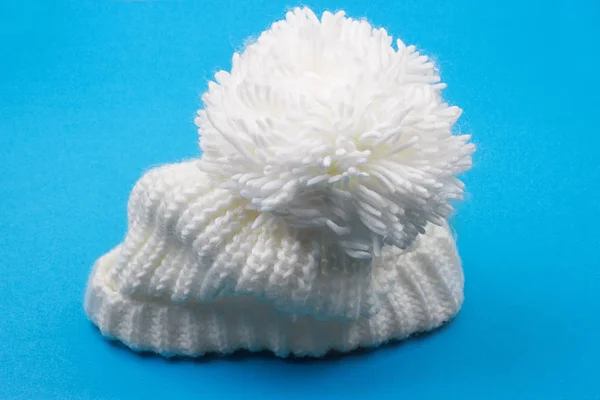 White winter knitted cap — Stock Photo, Image