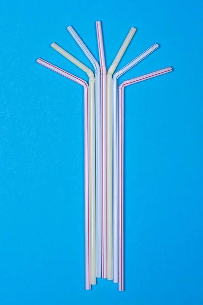 Close-up colorful fancy drinking straws — Stock Photo, Image