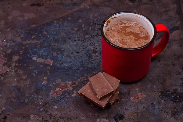 Heiße Schokolade im Becher — Stockfoto