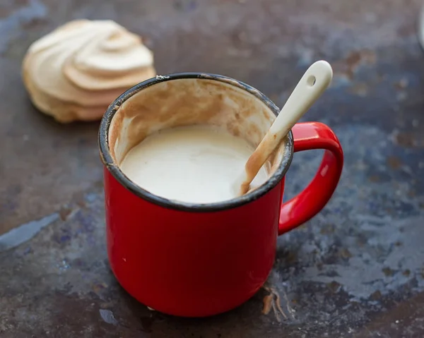 Cappuccino e marshmallow al cioccolato — Foto Stock