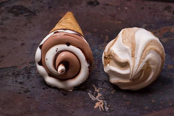 dondurma waffle Kupası ve zephyr