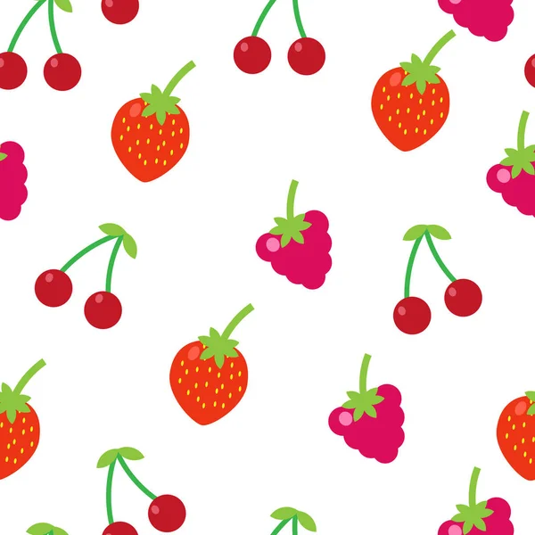 Bunte Früchte nahtlose Muster — Stockvektor