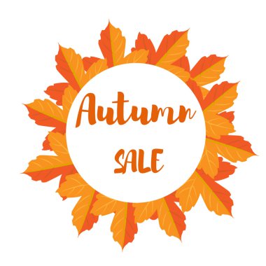 Sonbahar yaprakları vektör satışı büyük başlığı