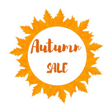 Sonbahar yaprakları vektör satışı büyük başlığı