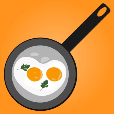 Kahvaltıda tavada yumurta.