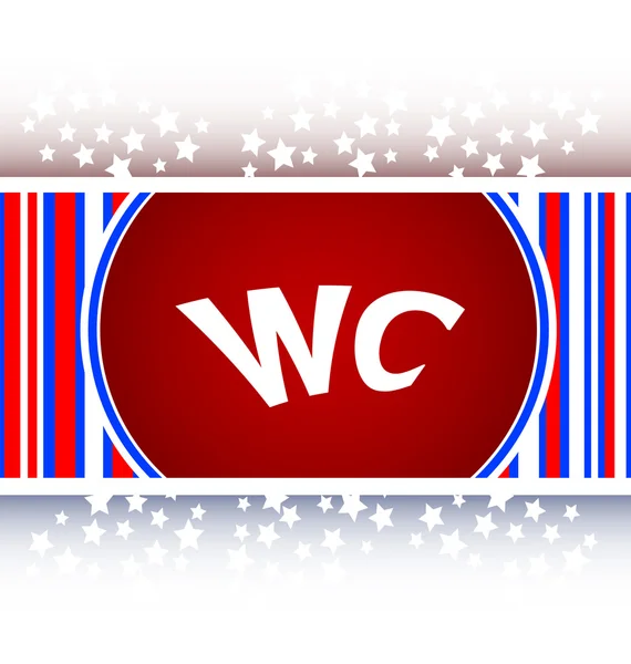 Wc icon, web button — Stock Photo, Image