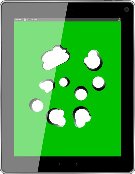 Cloud computing połączenia na cyfrowy Tablet — Zdjęcie stockowe