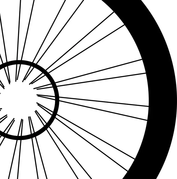 Roda de bicicleta isolada no fundo branco — Fotografia de Stock