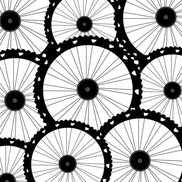 Road and mountain bike wheels and tires pattern — Stock Photo, Image