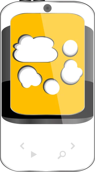 Smartphone mit Cloud-Computing-Symbol auf dem Bildschirm — Stockfoto