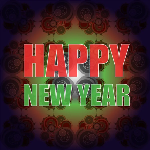 Belo design de texto de Feliz Ano Novo em fundo abstrato . — Fotografia de Stock