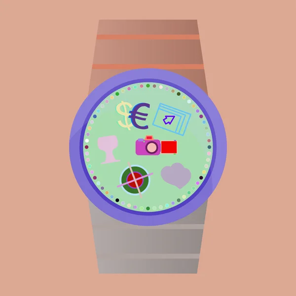 인기 있는 스마트 시계 아이콘 — 스톡 사진