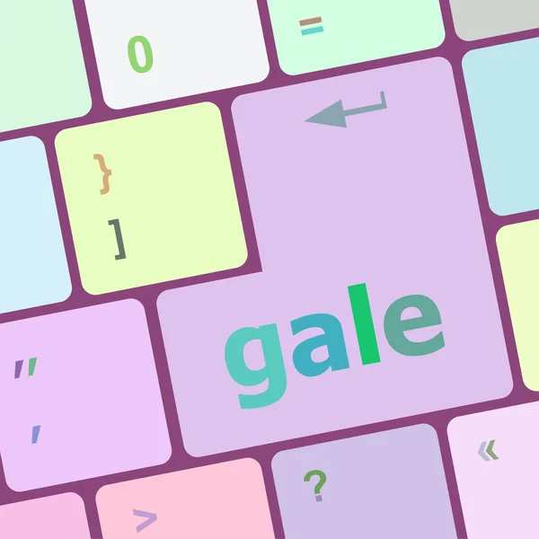 Gale palavra na tecla do teclado, botão do computador notebook — Fotografia de Stock