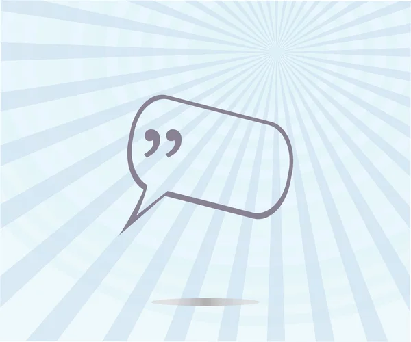 Zitat Mark Speech Bubble. Zitatzeichen-Symbol — Stockfoto