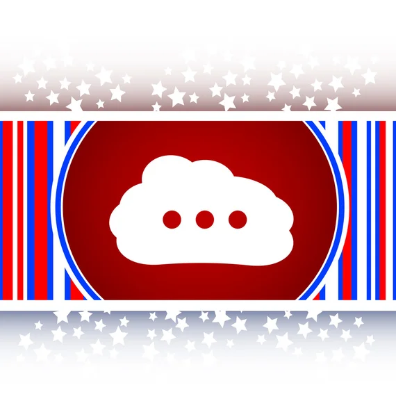 White cloud på internet-ikonen — Stockfoto