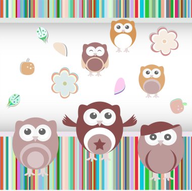 happy birthday party owls set