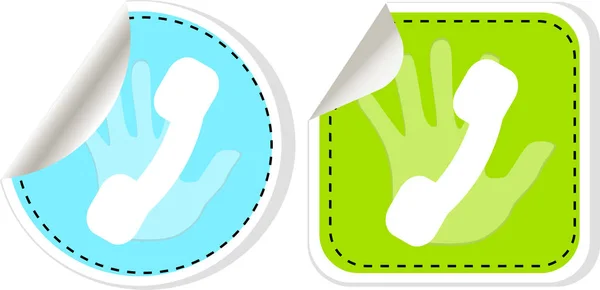 Ícone de chamada de entrada, ícone plano definido isolado no branco — Fotografia de Stock
