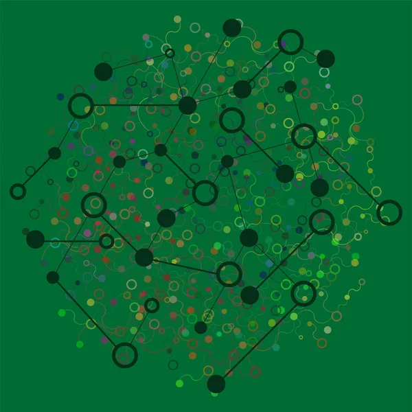 Social Network Graphic Concept. Sfondo astratto con Dots Array e linee. Concetto di tecnologia moderna geometrica. Struttura di collegamento. Visualizzazione dei dati digitali — Foto Stock