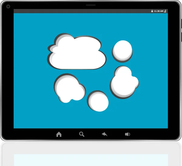 Connessione cloud-computing sul pc tablet digitale — Foto Stock