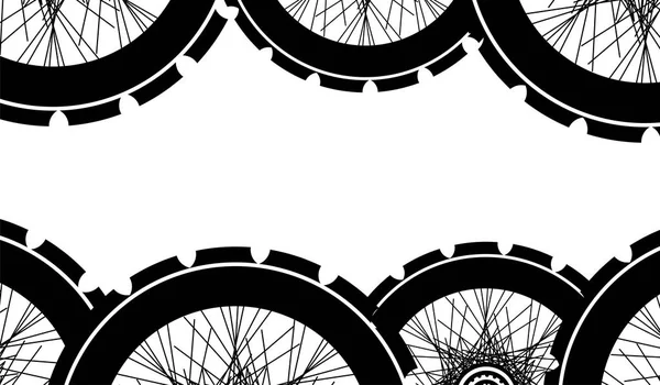 Road and mountain bike wheels and tires pattern — Stock Photo, Image