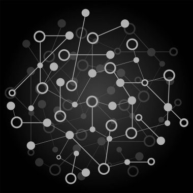 Dna iplik, atom, molekül yapısı ile arka plan. genetik ve kimyasal bileşikler