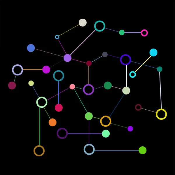 Grafisch Concept van sociaal netwerk. Geometrische set polygonale opbouw met gaas, moderne chaotische wetenschap en tech-object — Stockfoto