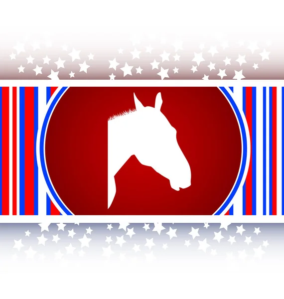 Horse sign button, web app icon — Stock Photo, Image