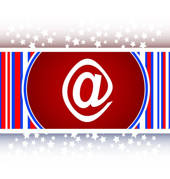 E-posta simgesi parlak düğme — Stok fotoğraf