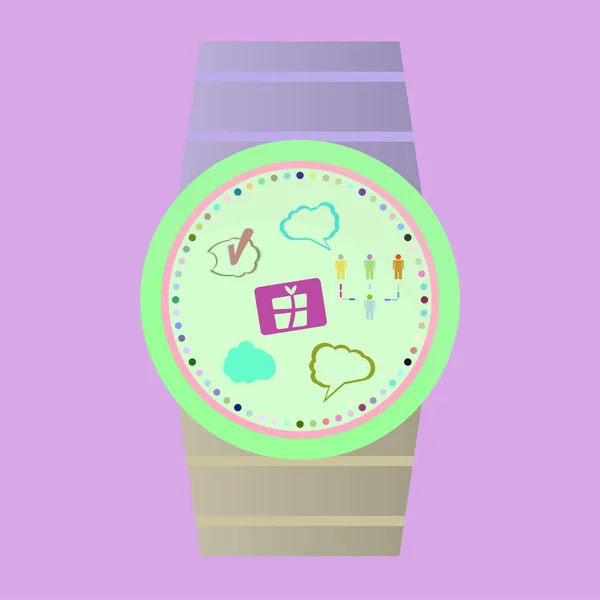 Populära Smart Watch ikoner — Stockfoto