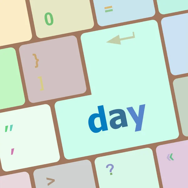 Кнопка дня на клавиатуре компьютера — стоковое фото