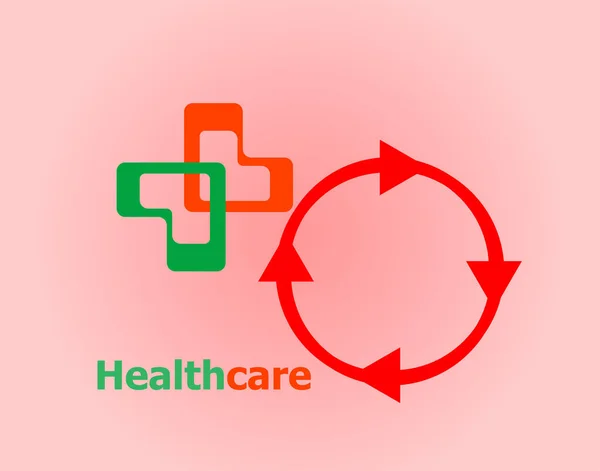 Lékařské křížové abstraktní Logo vektorové šablona návrhu. Farmacie, lékařství, pojetí kliniky logo. Farmaceutický zdravotní ikona — Stock fotografie