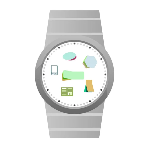 Icone Smart Watch isolate su bianco — Foto Stock