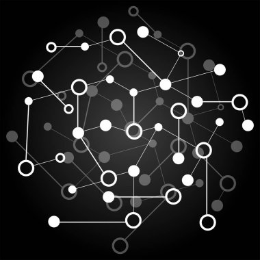 Sosyal ağ kavramı. Molekül ve iletişim arka plan. Grafik tasarım tasarımınız için yararlı